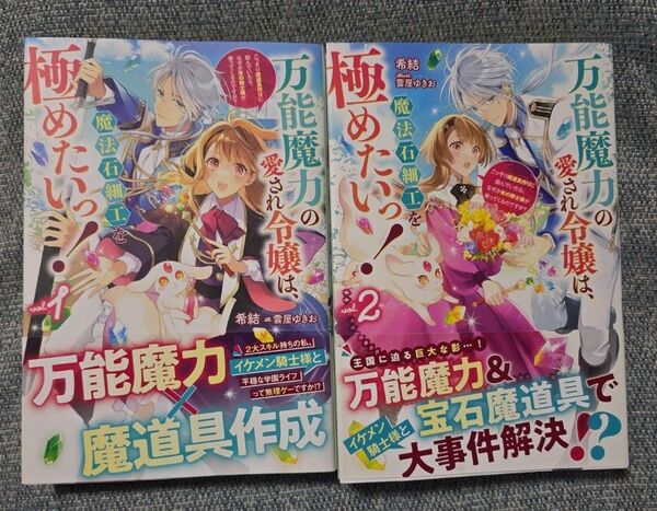 万能魔力の愛され令嬢は、魔法石細工を極めたいっ! こっそり魔道具作りに励んでいたら、なぜか氷の騎士様が寄ってくる… 1~2巻