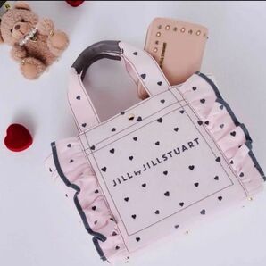 JILL by JILLSTUART ハートフリルトート小 ピンク