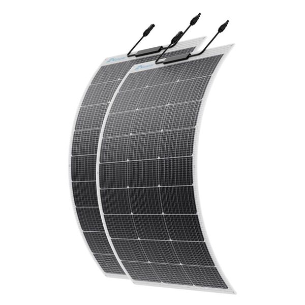 新品 100W 2枚組 フレキシブル ソーラーパネル 太陽光パネル 発電 アウトドア キャンプ 災害 ポータブル電源 湾曲可能