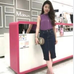 M.deux 前スリットデニムスカート