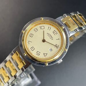 【正規品 可動品】エルメス 腕時計 メンズ レディース クリッパー コンビ HERMES ユニセックス QZ 【2506He17】