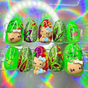 夏ネイル トロピカルバカンスネイル