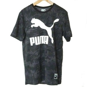 新品未使用◆送料無料◆(S)(M相当) プーマ　PUMA 黒ビッグロゴTシャツ