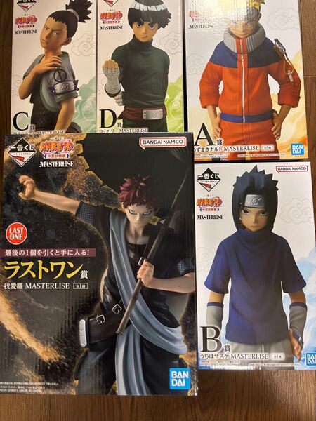 NARUTO 一番くじ 中忍試験編 ラストワン 我愛羅 5点セット おまけあり