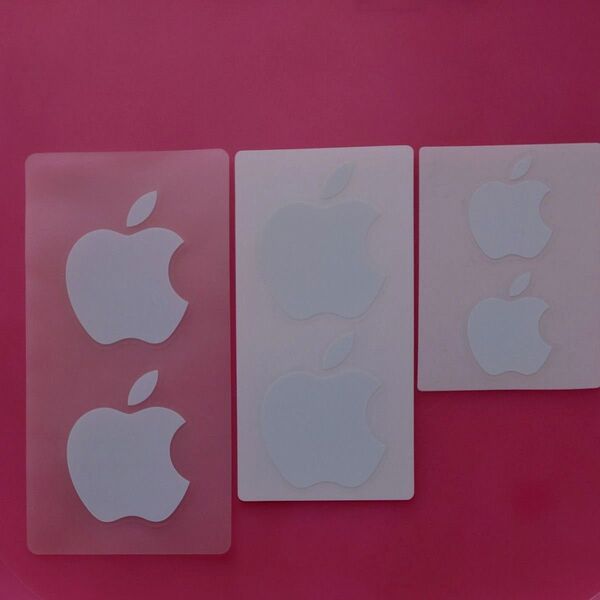 Apple ロゴステッカー 3枚セット ホワイト 白