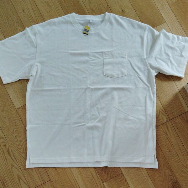 Tシャツ ポケット ポケットTシャツ 胸ポケット Lサイズ 綿100% 無地 半袖