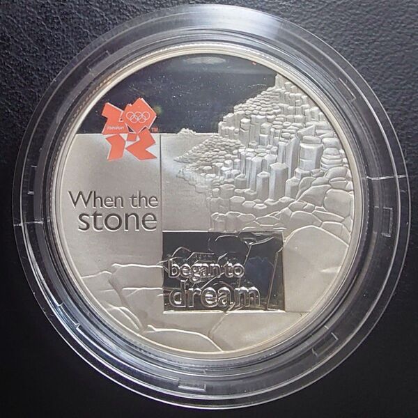 2010年 イギリス銀貨 5ポンド ロンドンオリンピック記念銀貨 ジャイアンツ・コーズウェイ silver925 プルーフ