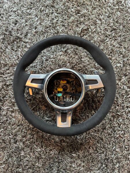 ポルシェ純正 アルカンターラ スポーツデザインステアリング PDKパドル付き 911/ボクスター 997.2 991.1 などに