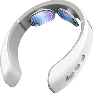 ネックケア 首 EMS リラクゼーション器 振動 ネックマッサージャー 軽量 TENSW効果 加温 肩こり