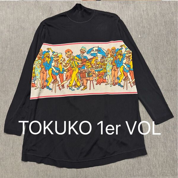 TOKUKO 1er VOL(トクコ・プルミエヴォル) プリントニット トップス