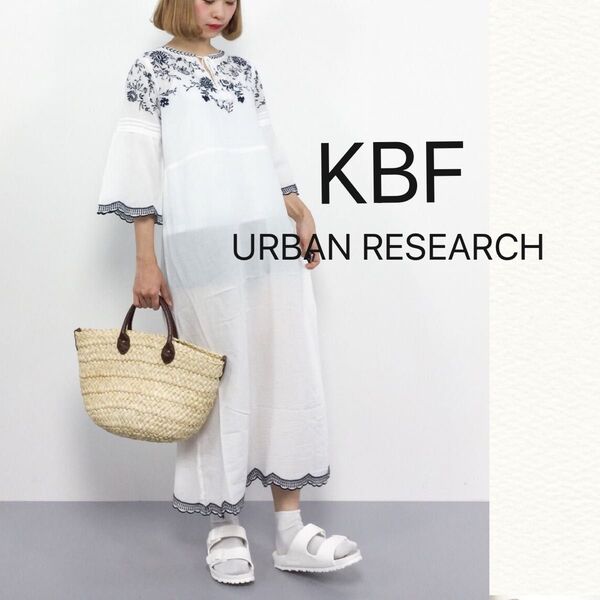 美品 KBF+ エンブロイダリーマキシOP刺繍ワンピース