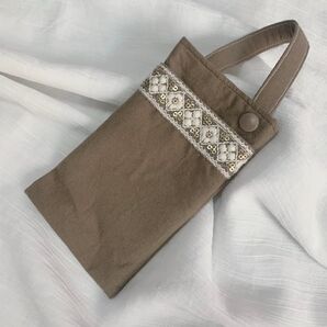 メガネケース マルチケース【インド刺繍リボン】