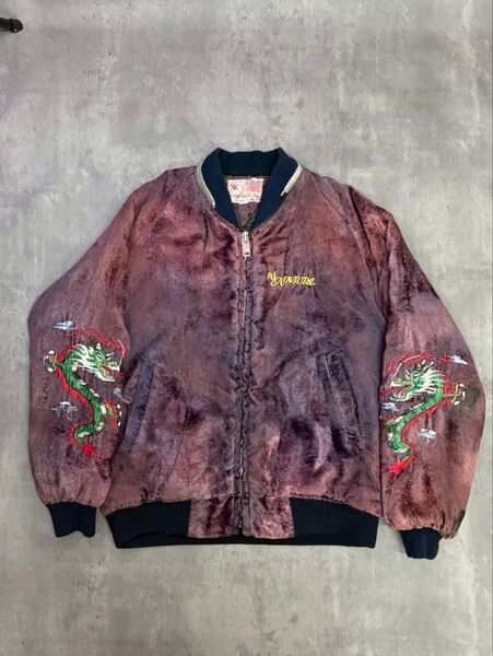 70s 80s vintage KOLEA スーベニアジャケット 別珍 ドラゴン ブルゾン 古着 vintage ビンテージ