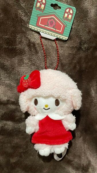 新品 サンリオ ピューロランド限定グッズ いちごシリーズ マイスウィートピアノ ぬいぐるみマスコット ポールチェーン付 ストラップ