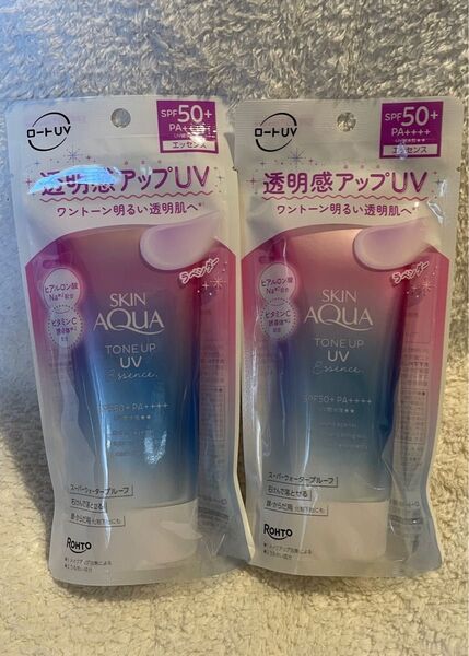 ロート製薬 スキンアクア トーンアップUVエッセンス 日焼け止め SPF50+ PA++++ スーパーウォータープルーフ ラベンダ