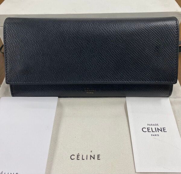 新品同様!セリーヌ CELlEN 財布 長財布 グレインカーフスキン