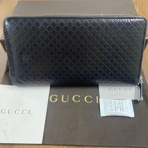 新品同様! グッチ GUCCI 財布 長財布 ディアマンテ ラウンドファスナー