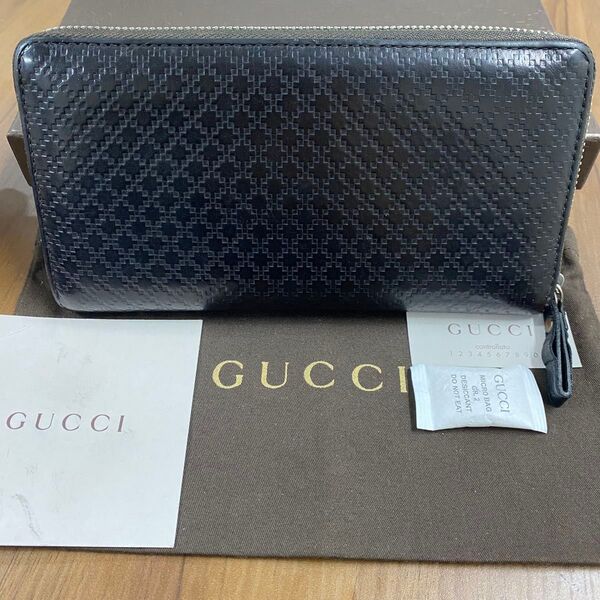 新品同様!グッチ GUCCI 財布 長財布 ディアマンテ ラウンドファスナー