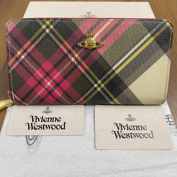 新品同様! ヴィヴィアンウエストウッド Vivienne Westwood 財布 長財布 オーブ ラウンドファスナー