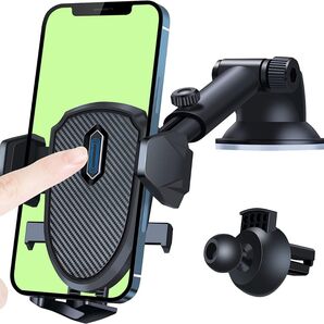 車載ホルダー スマホ 伸縮アーム 粘着ゲル吸盤&エアコン吹き出し口式兼用 スマホスタンド 車 取り付け簡単 手帳型ケース対応