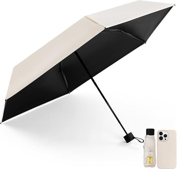 日傘 折り畳み傘【超軽量 UVカット UPF50+ 100遮光 強化耐風骨】 晴雨兼用 紫外線遮断 収納ポーチ付き