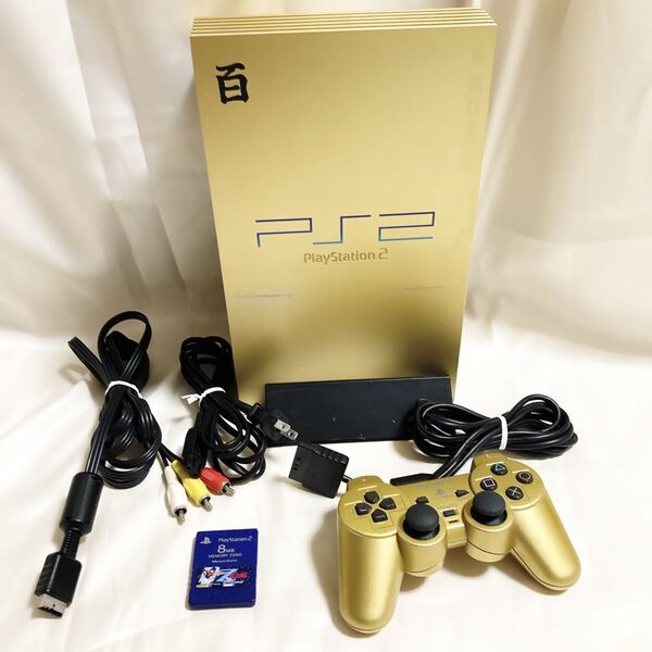 PS2 本体 ハード PlayStation2 SCPH-55000 GU 機動戦士Zガンダム 百式ゴールド バンダイ コラボ