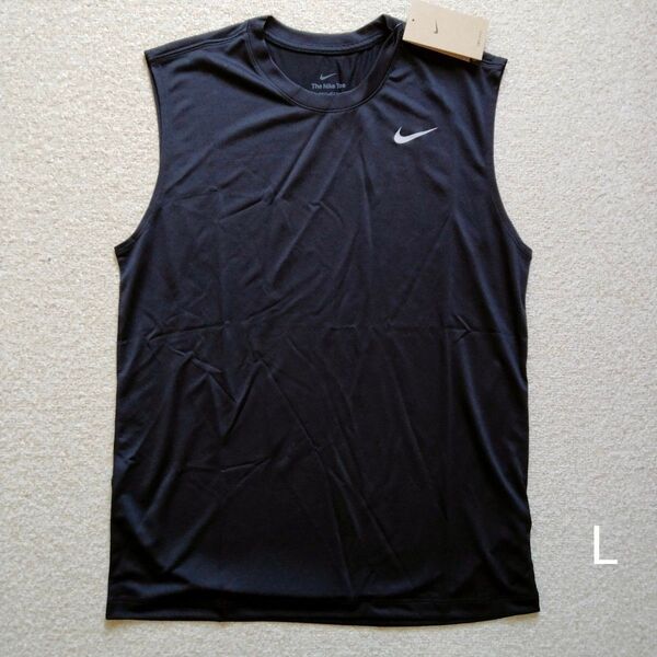 新品NIKEナイキ DRI-FIT タンクトップノースリーブ ブラック L