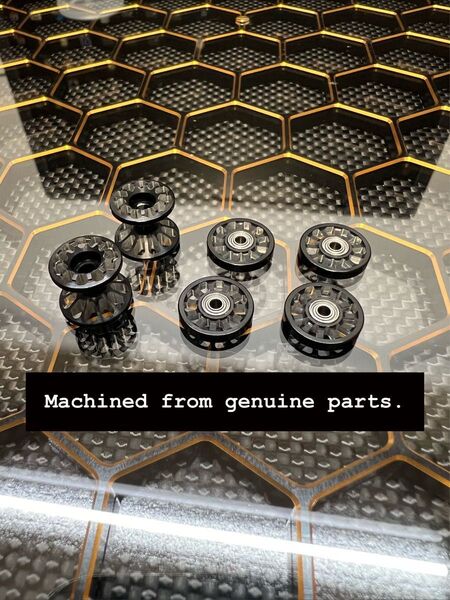 CNC軽量アルマイトアルミローラー 2段13-12mm +13mm①