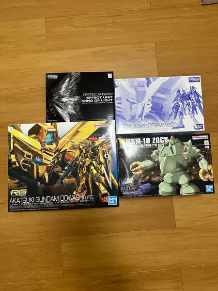 ガンプラまとめ売り アカツキRG デスティニーRG 光の翼 ゾックHG