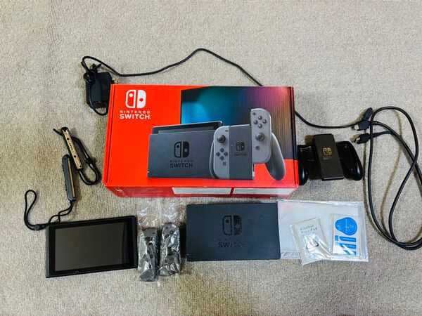 【美品】Nintendo Switch 本体 グレー 初期化済み (任天堂 スイッチ)