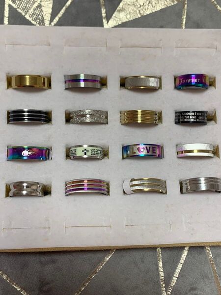 ステンレススチール指輪16個セット まとめ売り