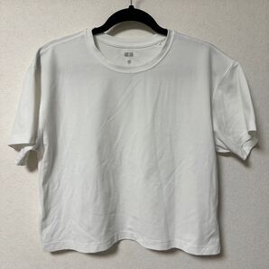 ユニクロ エアリズムコットンオーバーサイズTシャツ 白 Lサイズ