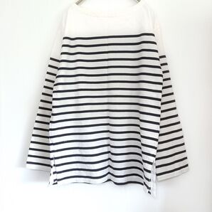 UNIQLO 長袖 ボーダーTシャツ 薄手 白 ネイビー S