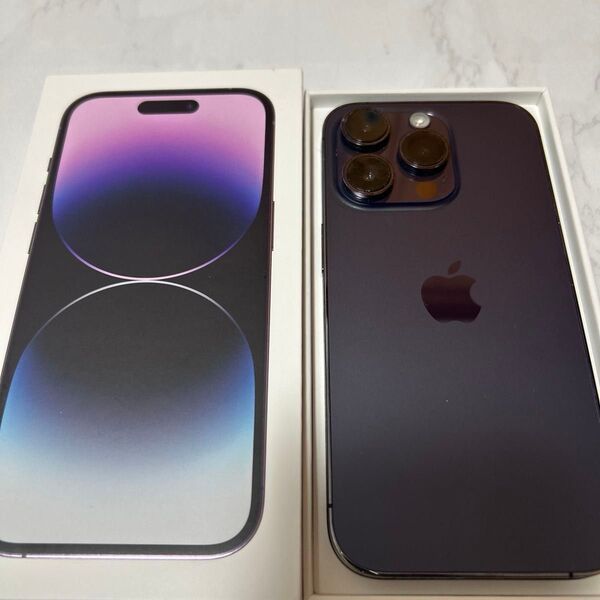美品 iPhone 14 Pro 128GB SIMフリー ディープパープル