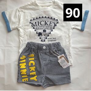 ミッキー ミニー Tシャツ ディズニー 新品未使用 90㎝ 半ズボン