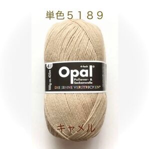 Opal オパール毛糸ソックヤーン(5189)キャメル1個