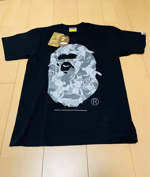 ベアブリック・ベイシングエイプ コラボTシャツ 未使用品 ブラック Sサイズ