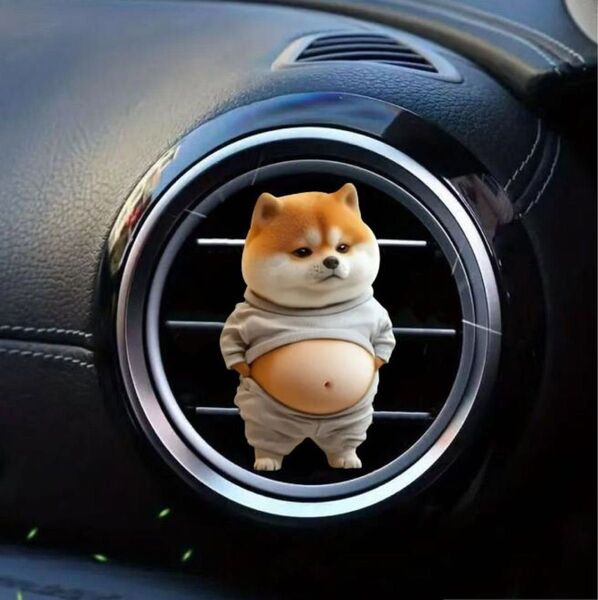 芳香剤 柴犬 アクリルクリップ エアコン 車内 インテリア