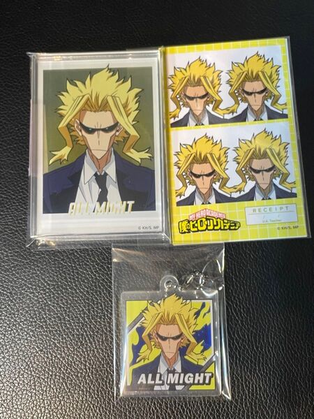 僕のヒーローアカデミア ヒロアカ アクリルブロック ダイソー 百均 100均 オールマイト キーホルダー 証明写真