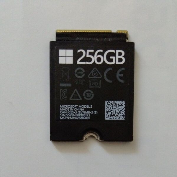 Microsoft surfaceノートPC 256GB M.2 nvme サイズ2230 96%正常