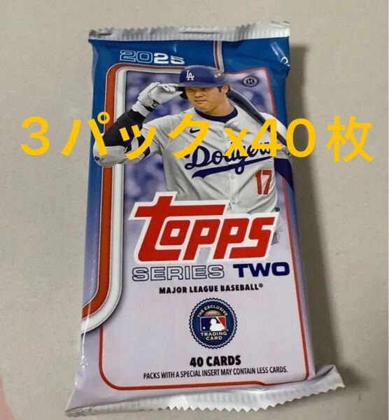 MLB 2025 TOPPS SERIES 2 JUMBO BASEBALL 3パック カード40枚 未開封