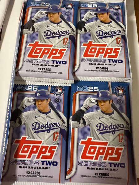 2025 Topps Baseball Series 2 Hobby 4パックx12CARDS