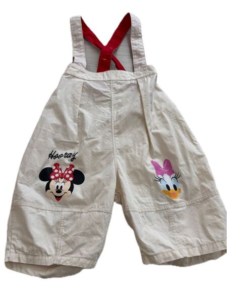 クーポンでお安く♪ディズニー サロペット 美品 ミニー デイジー ディズニー100周年 TDS TDL 110