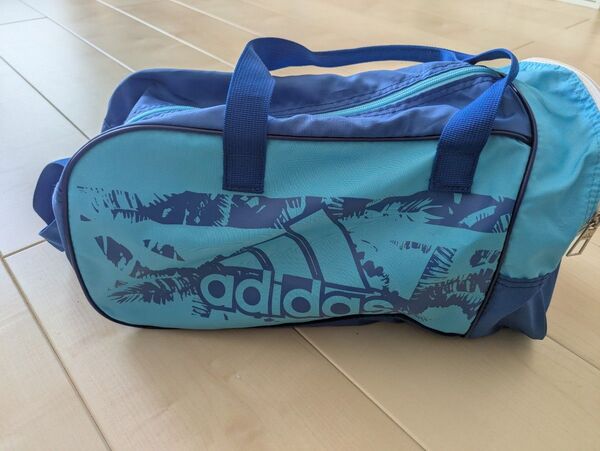 アディダス adidas プールバッグ ボストン型 青