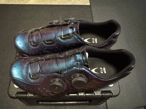 LAKE CX332 シューズ カメレオンブルー 41ワイド4穴