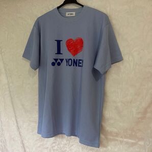 【未使用に近い 美品 ヨネックス】YONEX スポーツ Tシャツ S M L くすみライトブルー ポリエステル