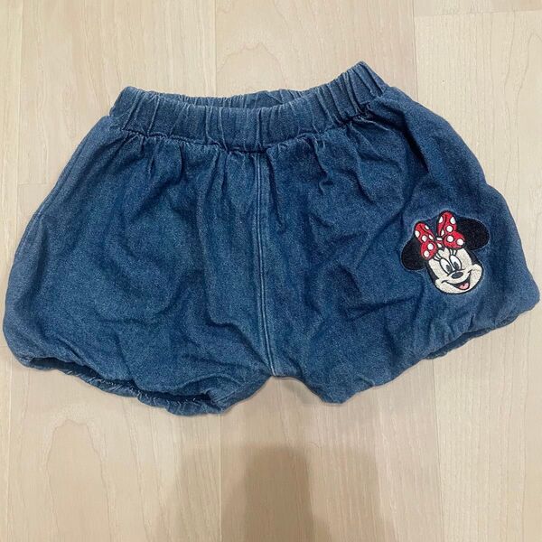 Disney ミニーマウス デニムパンツ 80cm ショートパンツ キッズ 短パン 女の子