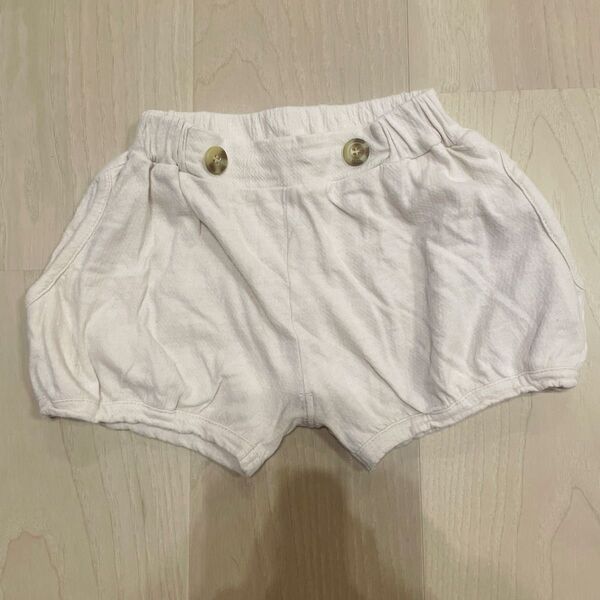 ボタン付きショートパンツ 80cm ショートパンツ 子供服 キッズ 女の子 白