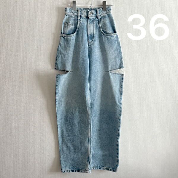 正規品 Maison Margiela メゾンマルジェラ 5ポケット スラッシュデニムパンツ