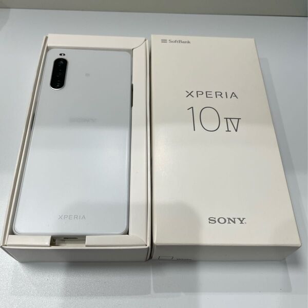 美品 Xperia 10 IV 6インチ 6GB/128GB ホワイトソフトバンク SIMフリー